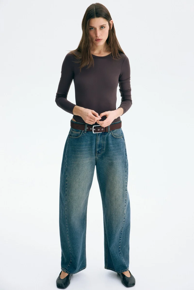 H&M Long-sleeved microfibre body